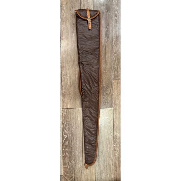 Unbranded Other - Vintage Brown Padded Soft Rifle Shotgun Case 46 Inch Buckle Closure Carry Handle
